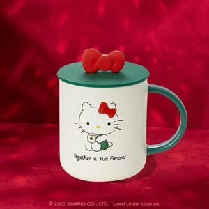 Starbucks 2025 Hello Kitty Mug with Red Bow